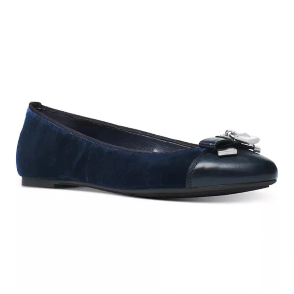 MICHAEL Michael Kors Navy Blue Flats with Bow Accent
